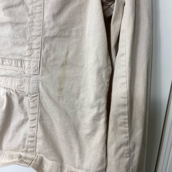 Dress Barn women’s light tan full button front collared pocket khaki‎ jacket L - Picture 8 of 10